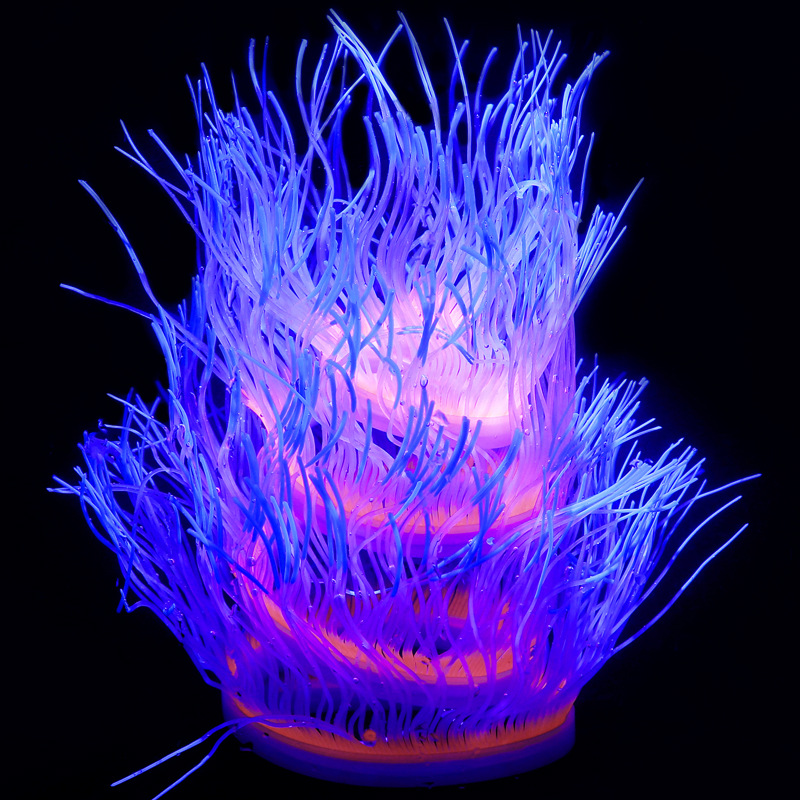 Aquarium fish tank landscape decoration silicone artificial plant soft coral landscape sea anemone 100cm long pic 22