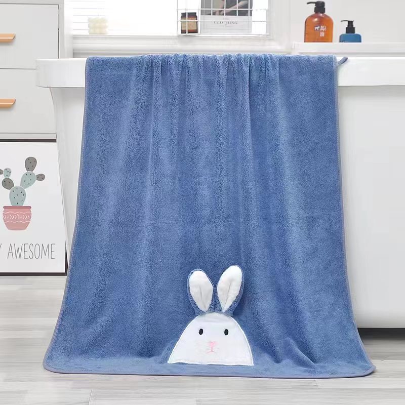 Futian coral fleece towel is a cute and absorbent bath towel that is softer than pure cotton. It is a new product set for student, household and adult dormitories pic 5