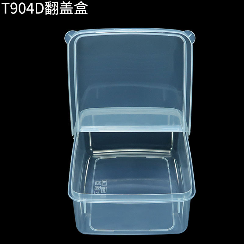 Flip-top plastic box, flip-top storage box, flip-top fresh-keeping box, grain storage, dust-proof food display box, source factory pic 35