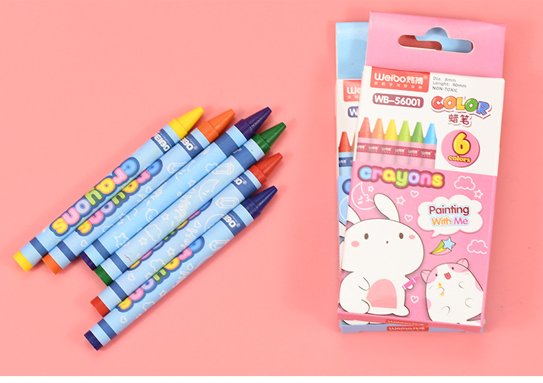 炜搏新款卡通彩色油画棒趣味萌宠可爱动物蜡笔学生少女心系画笔详情8