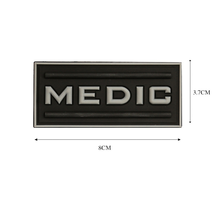 红十字救援个性士气章TAD背包贴章军迷户外战术医务兵识别章夜光详情4