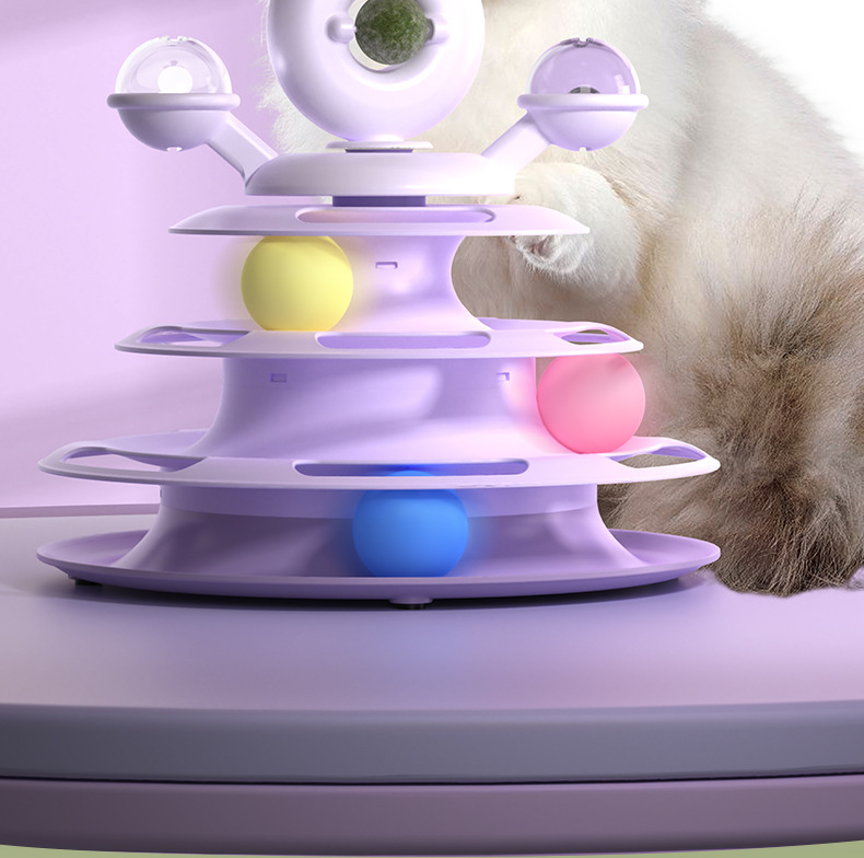 New pet toys: Cat spinning wheel, windmill, mint, feather, cat toy stick, track, play plate, cat toy pic 13