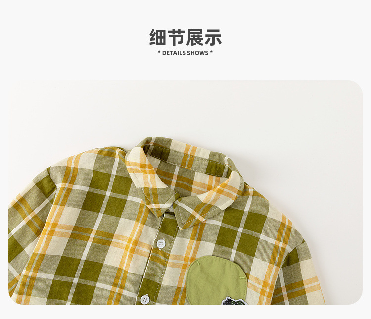 【春日出游穿搭】嘟嘟家男童长袖衬衫春装女童衬衣春季宝宝衣服潮详情26