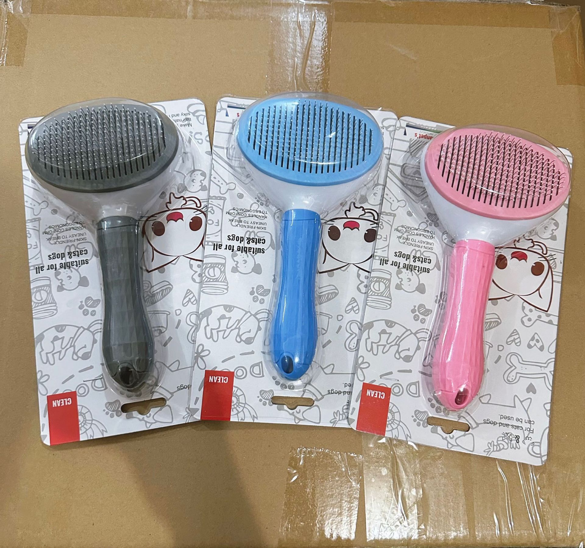 Pet comb cleaning brush, floating hair cat self-cleaning comb, hair removal comb, dog hair one-click hair remover, needle comb, pet supplies pic 1