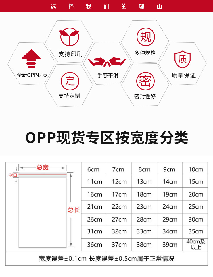 Factory wholesale opp packaging bags, clothing self-sealing bags, jewelry self-adhesive bags, self-adhesive transparent plastic bags, opp bags pic 1