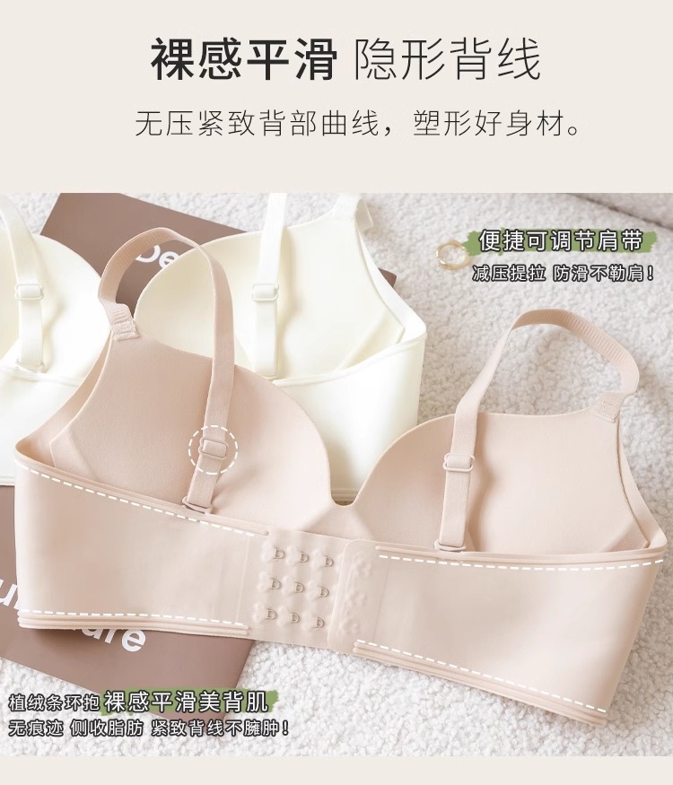 无痕裸感提拉内衣女聚拢小胸显大收副乳防下垂软支撑无钢圈文胸罩详情12