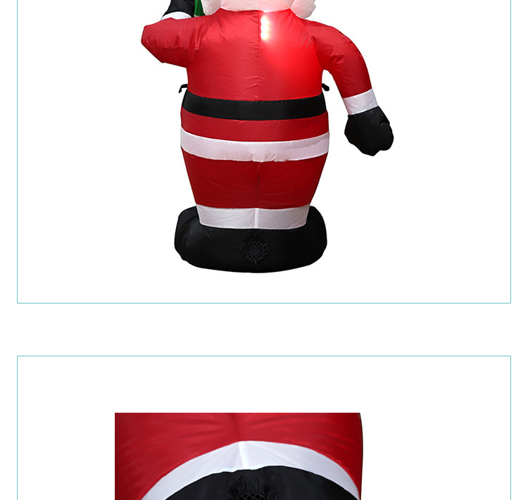 Santa Claus inflatable model 1.2-meter shopping mall and hotel scene decoration props walking stick Santa Claus inflatable model pic 9