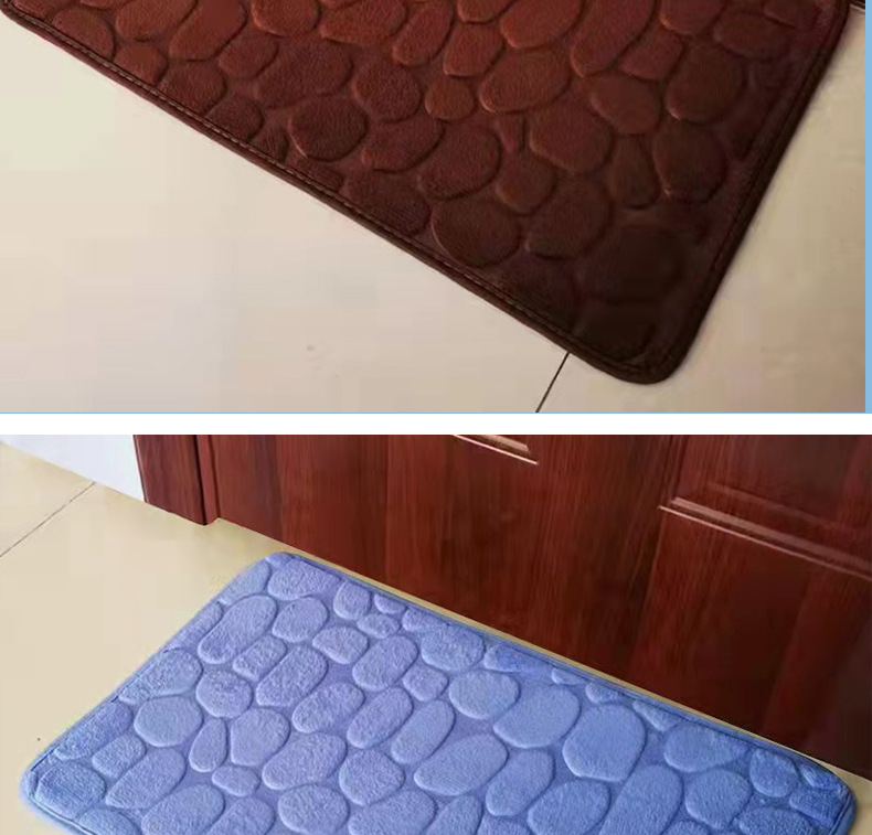Alfombra coral fleece piedra en relevo hogar memory foam dormitorio baño engrosado absorbente alfombra alfombra antideslizante pic 14