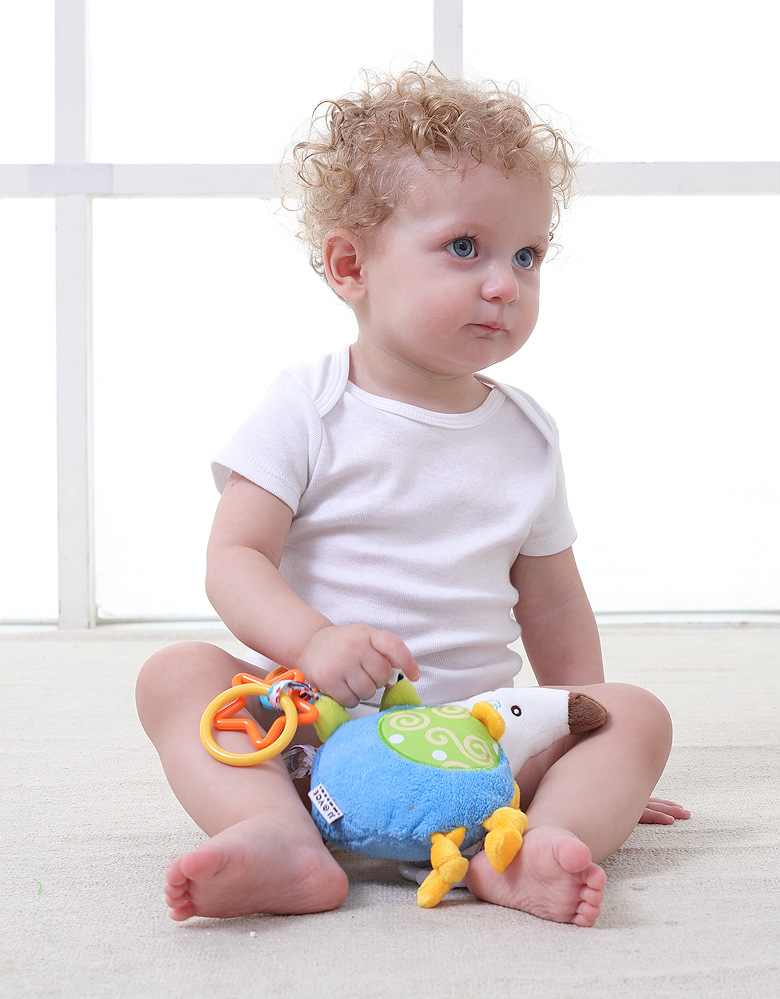 JJOVCE Baby Intelligence Soothing Doll, multi-functional animal bed bell, bed hanger, stroller hanger, baby cloth toy doll pic 19