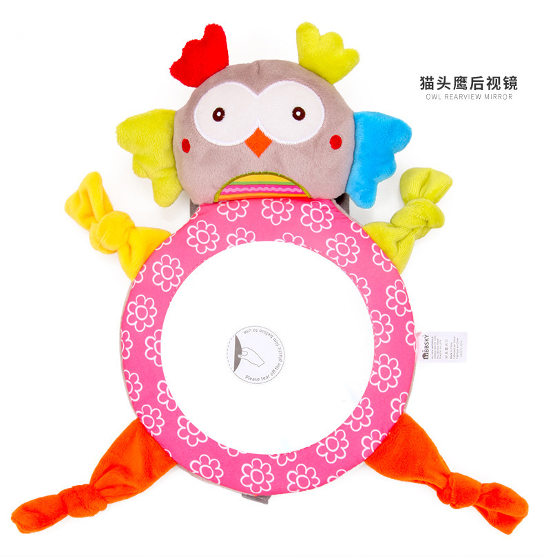 Cartoon animal rearview assist mirror, car baby reverse seat, rearview mirror, plush funhouse mirror toy pic 11