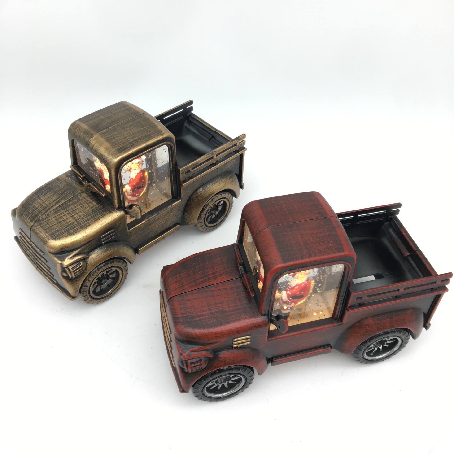 New holiday gifts: Illuminated, scallion oil leather truck, creative decorative items, window display, counter, Christmas gifts pic 14