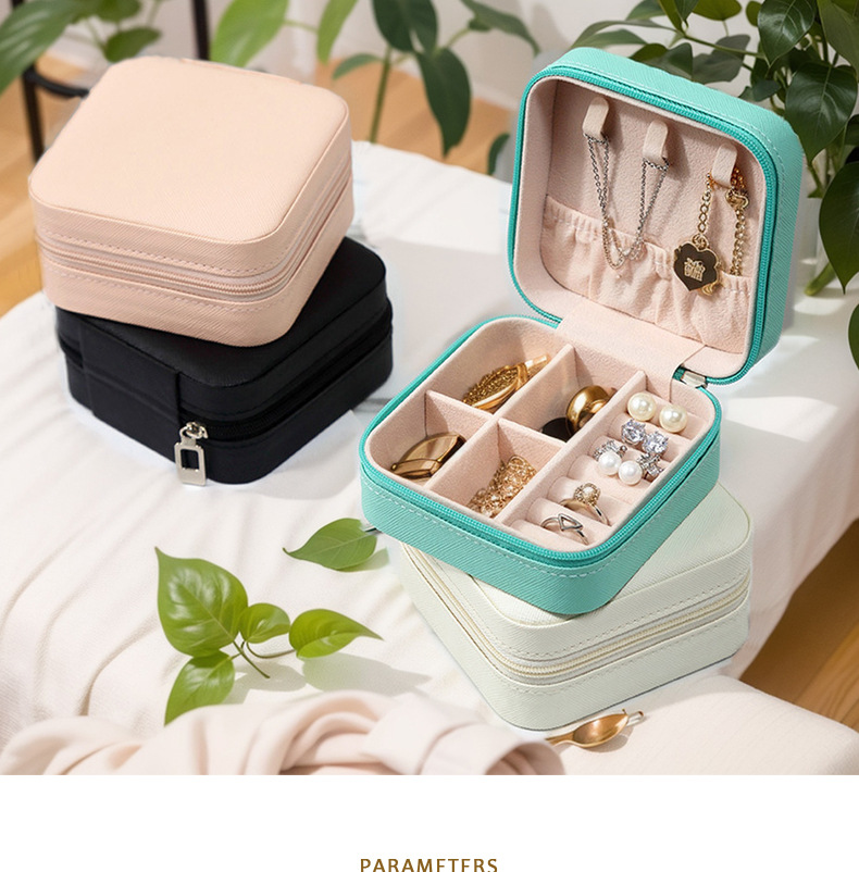 Simple and convenient ring, necklace, bracelet, earring, stud jewelry, princess jewelry box, travel and home accessories storage box pic 8