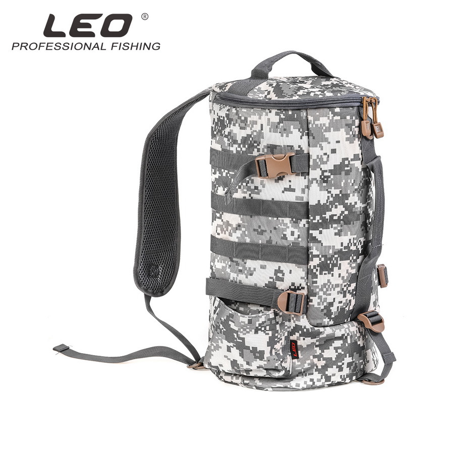 28085 LEO [Cylindrical Fishing Gear Backpack] Cylindrical Fishing rod Bag, Lull Outdoor Crossbody bag Export wholesale pic 16