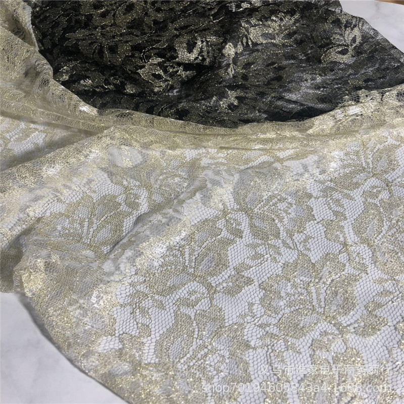 Factory direct sales, available in stock for gold thread lotus lace, gold thread fabric, lace headwear and accessories, handcrafted backgrounds pic 5
