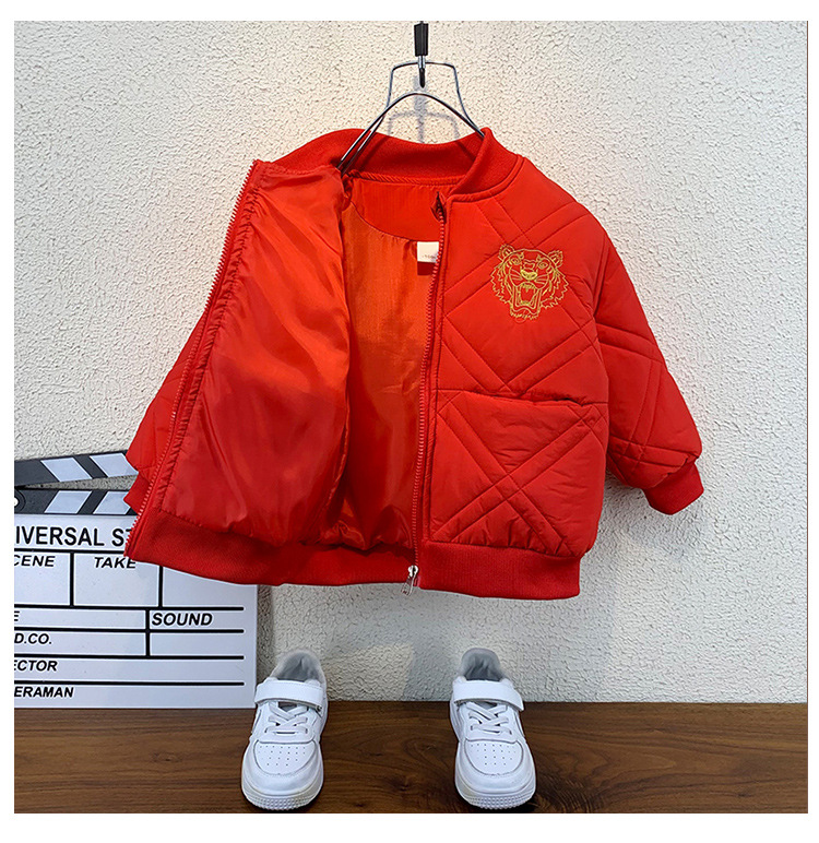 Niños chaquetas ligeras niños guapo otoño 2022 nuevo bebé vestido de béisbol otoño invierno engrosado algodón pic 14