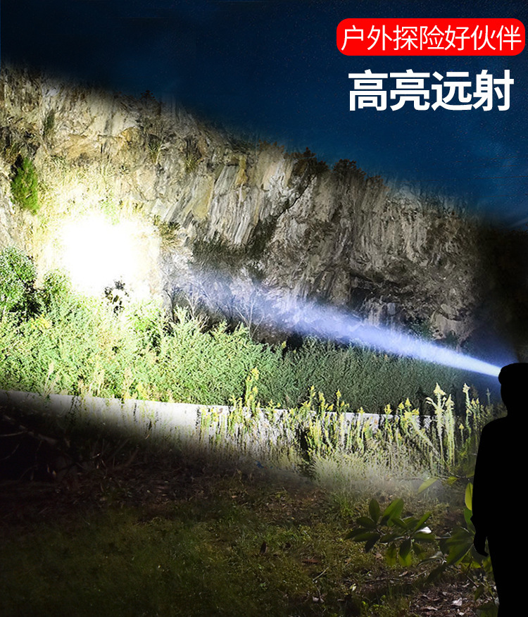 跨境新款迷你头灯USB充电户外防水便携远射头戴式LED头灯详情5