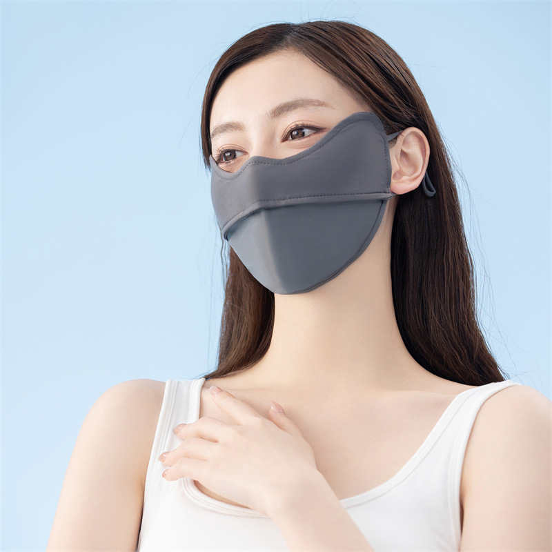 夏季冰丝防晒口罩女防紫外线护眼角立体防尘透气薄款户外面罩批发详情15
