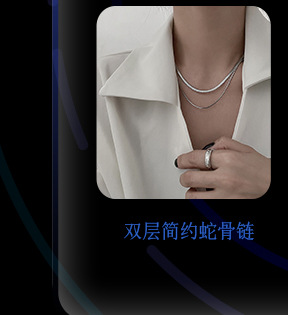 European and American hip-hop zircon collarbone chain, girl spice, ins titanium steel necklace, versatile, niche design, light luxury accessory pendant, pomelo ear pic 4
