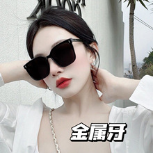 新款渐变果冻色太阳镜大框方形米钉街拍墨镜防紫外线遮阳镜百搭潮详情6