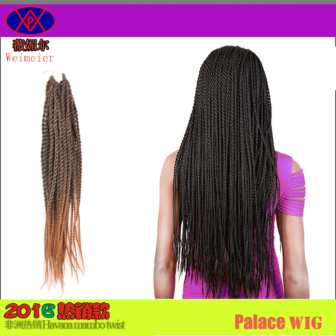 假发女长直发 黑人脏辫 Senegal braid hair 手搓辫长发详情4