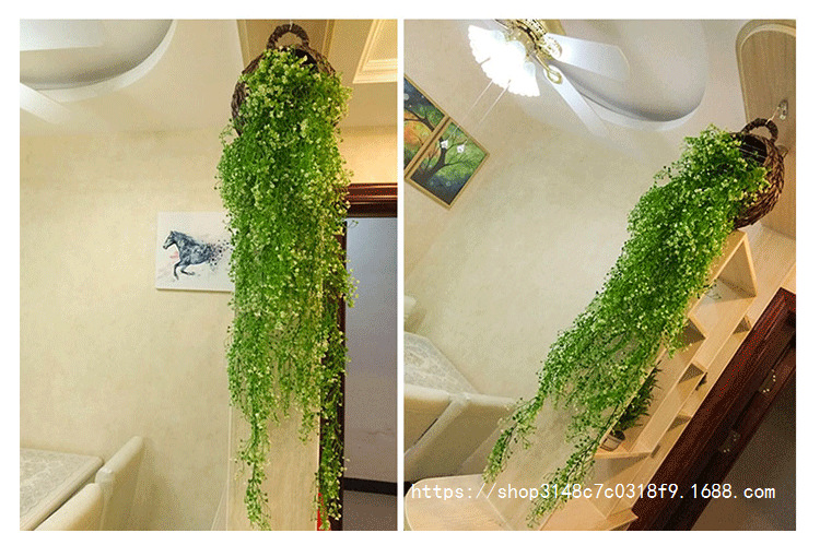 仿真花藤条花藤假花绢花金钟柳壁挂客厅商铺管道墙面装饰室内绿植详情11