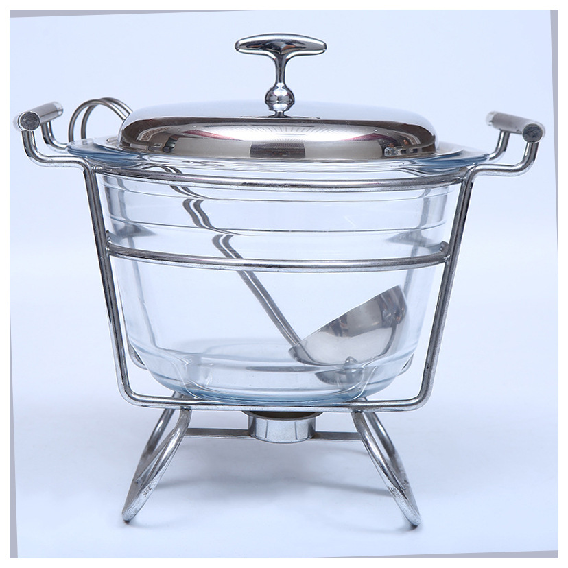豪华系列不锈钢固体酒精炉高档酒店玻璃烤鱼炉商用多功能自助餐炉 自助快餐炉 酒精火锅 酒精炉 餐厅自助餐店便携酒精火锅餐炉详情11