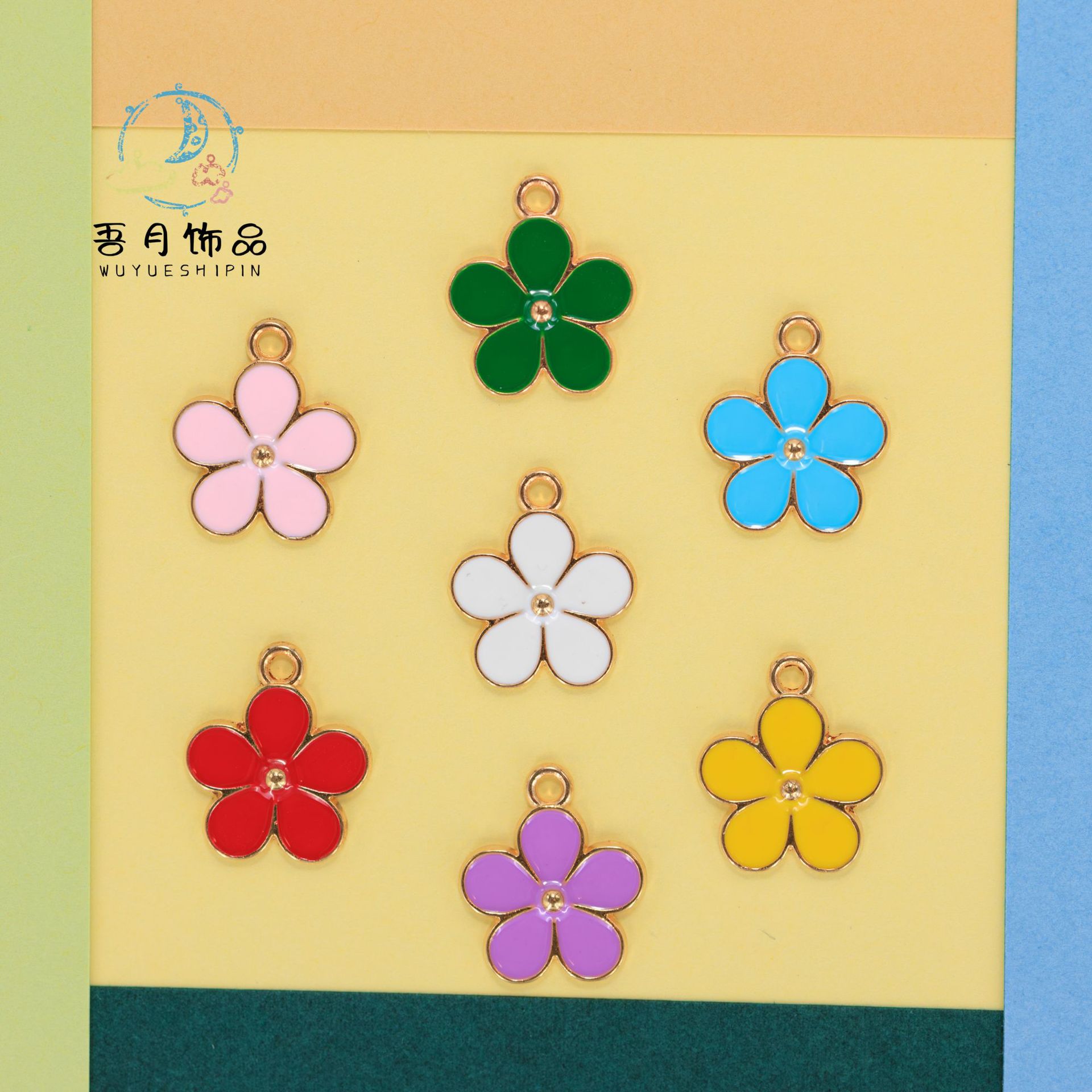 Daisy bracelets, necklaces, earrings, earrings, alloy oil-dripping accessories, handcrafted diy materials, accessories wholesale in Yiwu pic 14