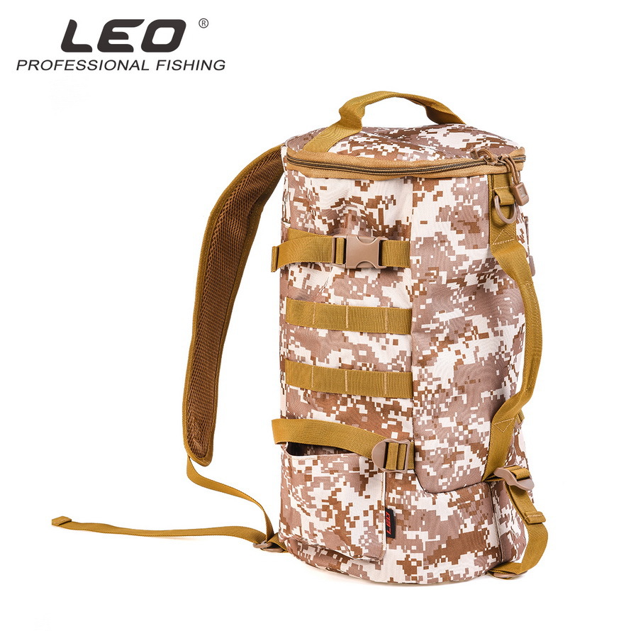 28085 LEO [Cylindrical Fishing Gear Backpack] Cylindrical Fishing rod Bag, Lull Outdoor Crossbody bag Export wholesale pic 25