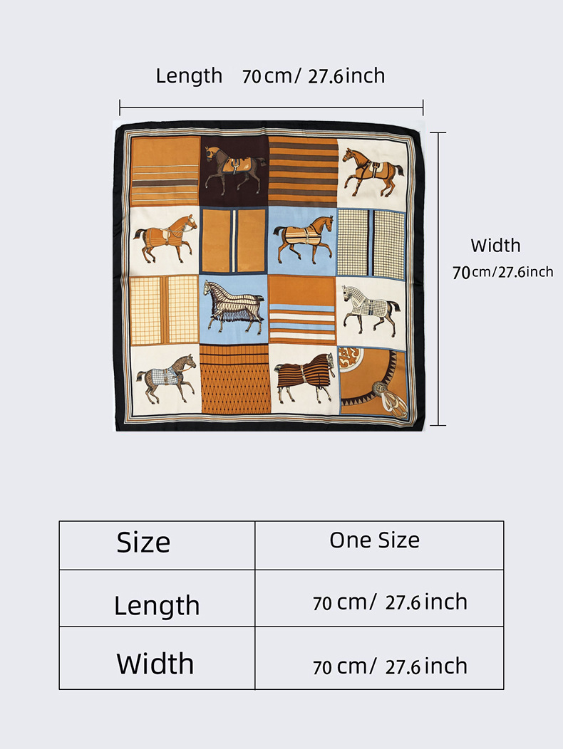 新款70小方巾印花丝巾方巾高级感百搭仿真丝围巾女士缎面领巾披肩详情7