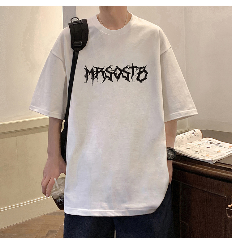 Camiseta de manga corta americana de algodón pesado hombre 2024 nuevo verano hombre retro country trend oversize pic 5