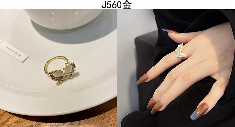 Korean high-end zircon pearl rings for women, retro, niche and light luxury open-top rings, ins style jewelry wholesale pic 25