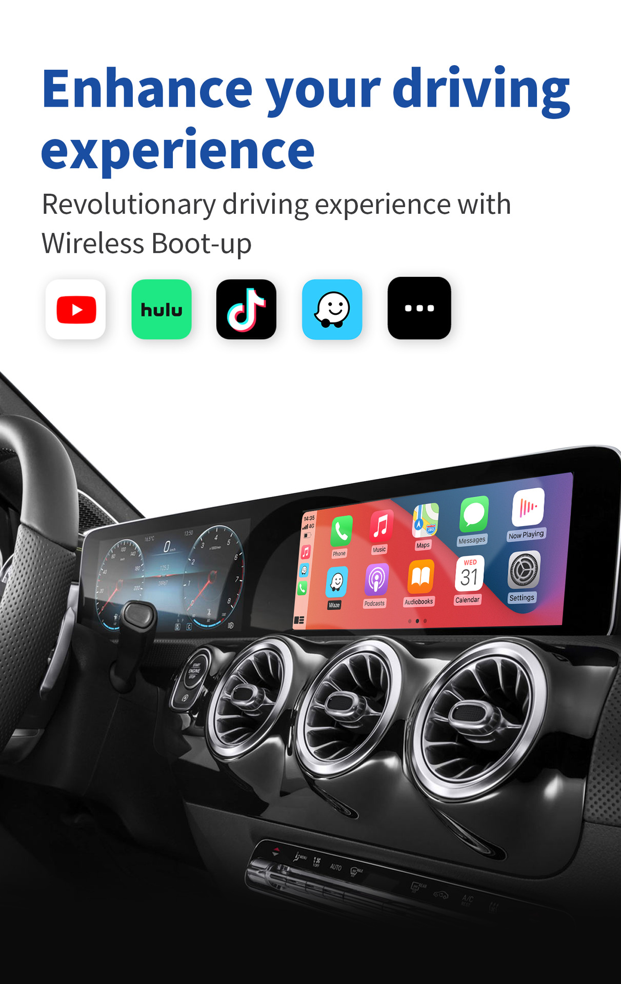 新品CA360三通道有线转无线CarPlay盒子airplay+Android详情12