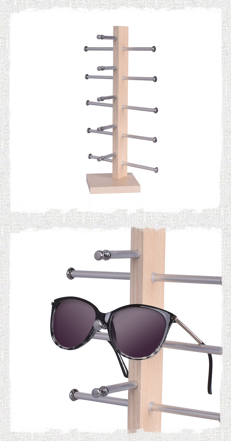 Glasses display stand, single-row optical store, sunglasses storage, desktop sunglasses display stand, glasses display rack pic 12