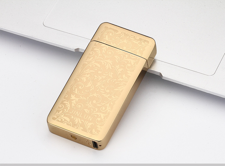 JL903光电感应充电打火机usb双电弧脉冲打火机锌合金防风点烟器详情14