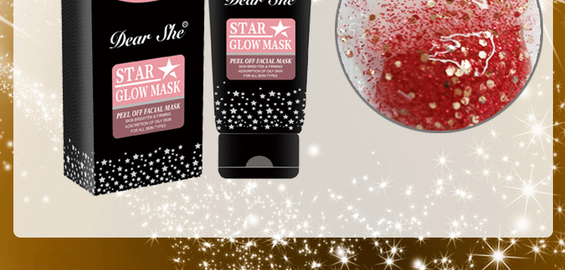 Dear She Pink Starry Sky Peel-off Blackhead Mask Dead Skin Moisturizing and Hydrating Peel-off Mask pic 10