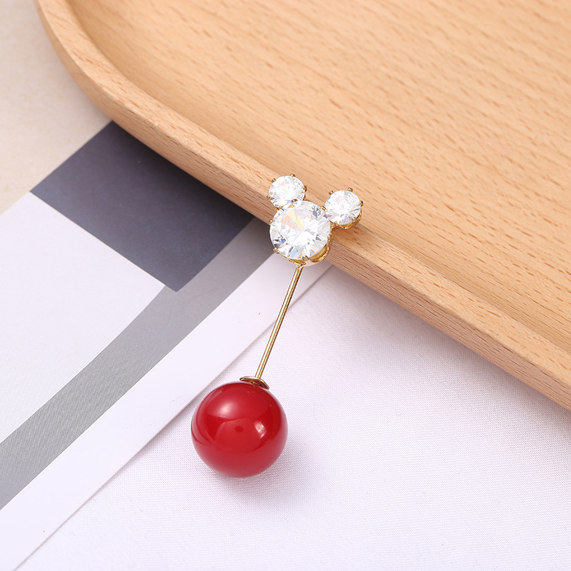 胸针女防走光珍珠插针固定衣物开衫领口别针百搭毛衣扣装饰胸针  熊猫水钻5574详情10