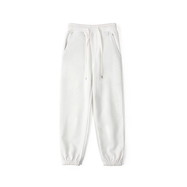 春季韩版新款男童运动长裤 大童纯色加厚毛圈卫裤女童裤子批发详情26