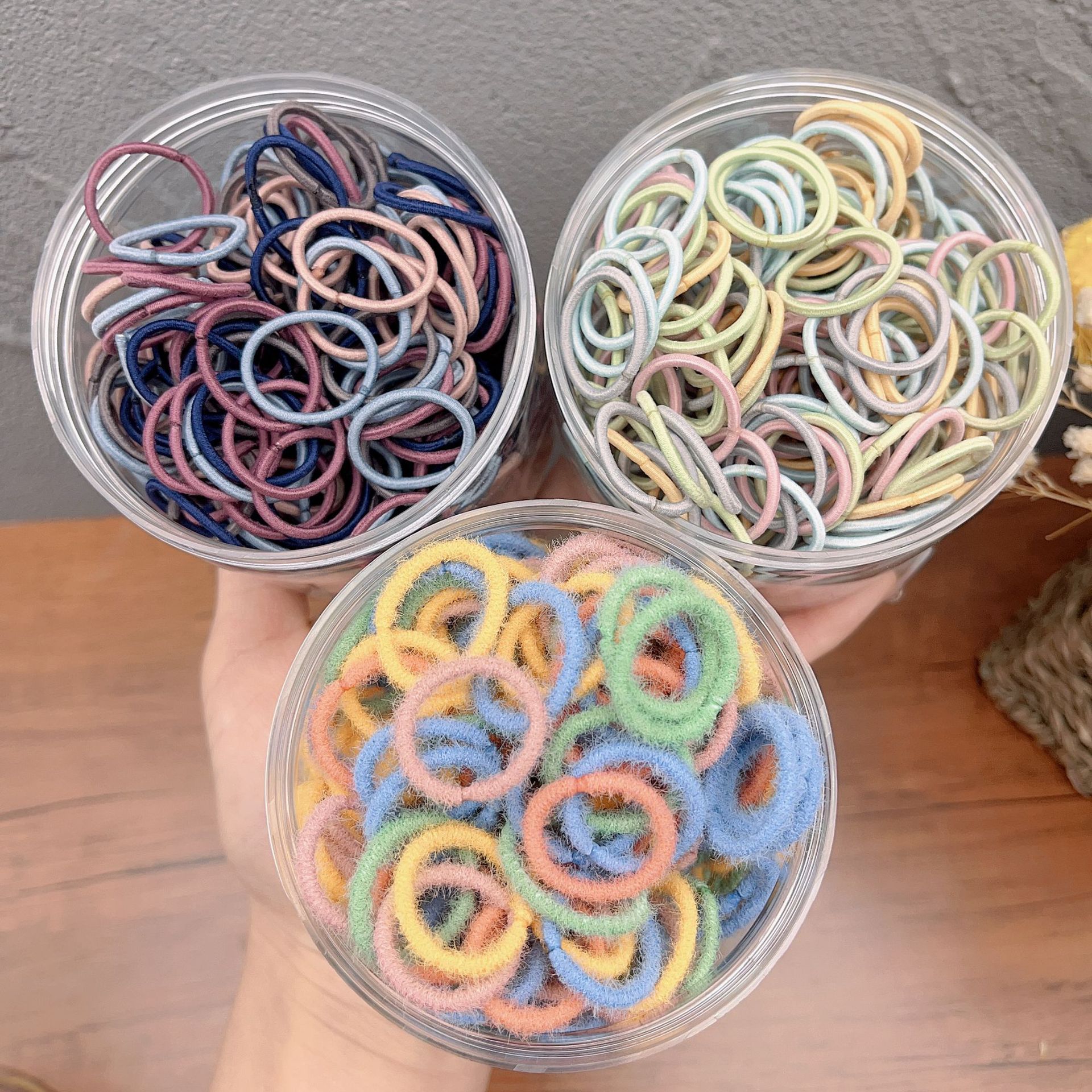 不伤发 儿童 皮筋弹性好发圈拇指扎头发女童头绳女黑色儿童橡皮筋详情16