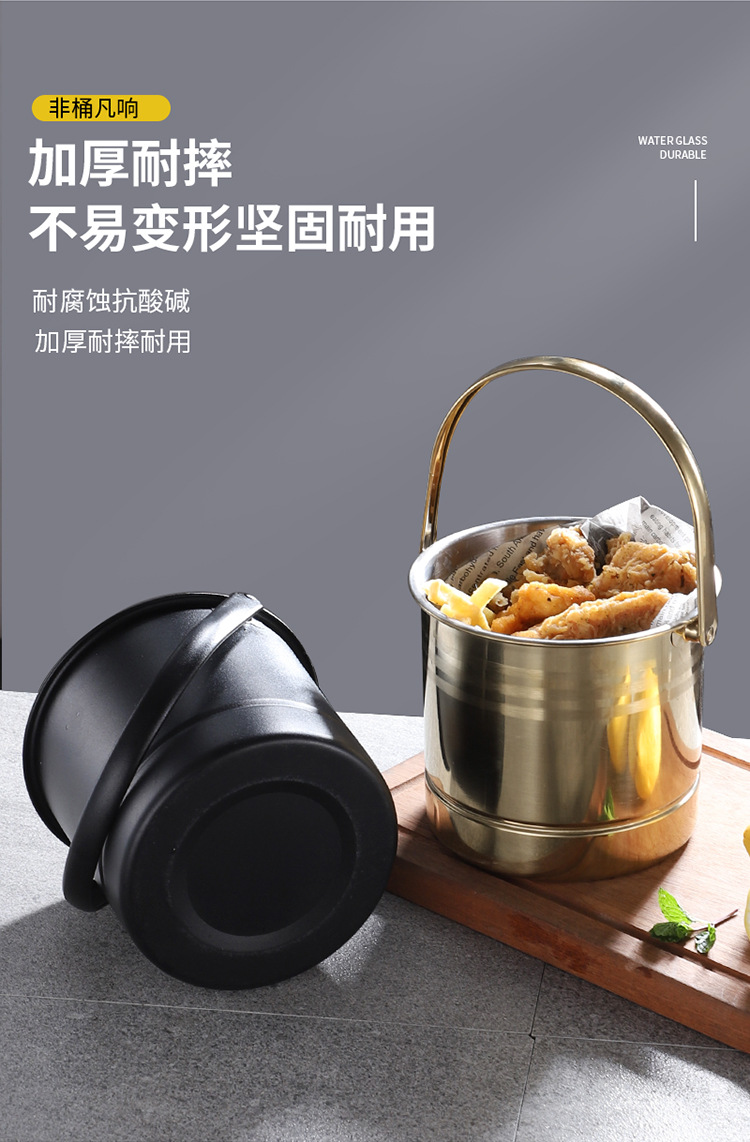 跨境不锈钢冰桶酒吧KTV手提啤酒冰镇桶香槟桶户外便携小桶冰块桶详情8