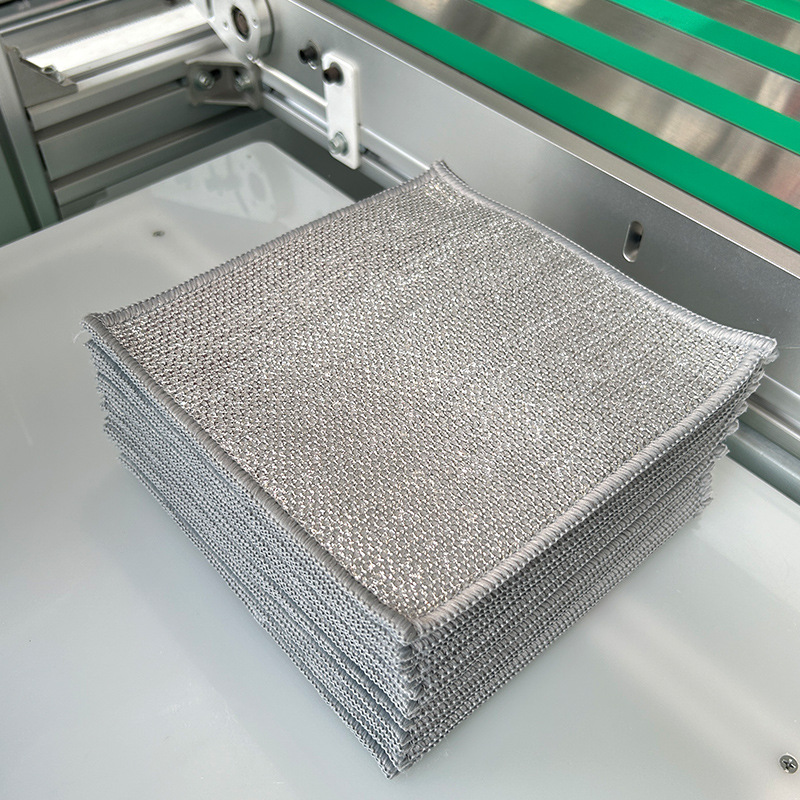 双面银丝抹布厂家洗碗巾吸水不沾油洗碗抹布家务清洁去油污钢丝详情9