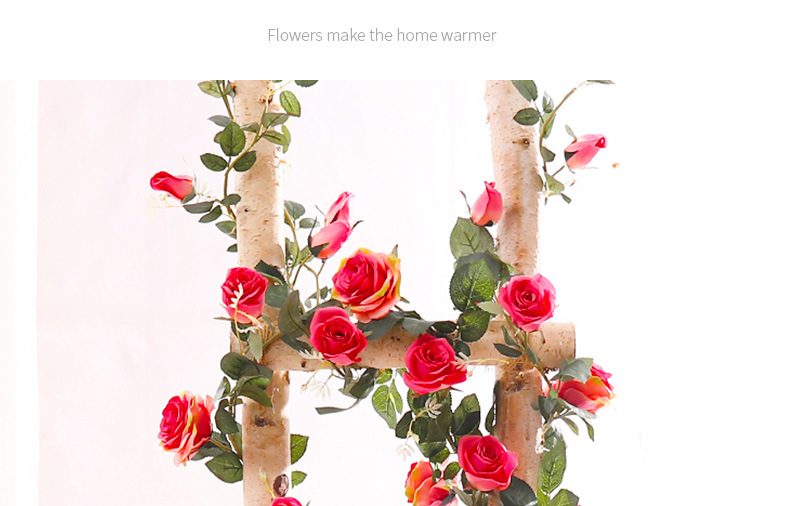 Wholesale decoration and arrangement of wedding artificial flowers, artificial flowers, vines, pink wedding roses, vines, artificial flower vines pic 19