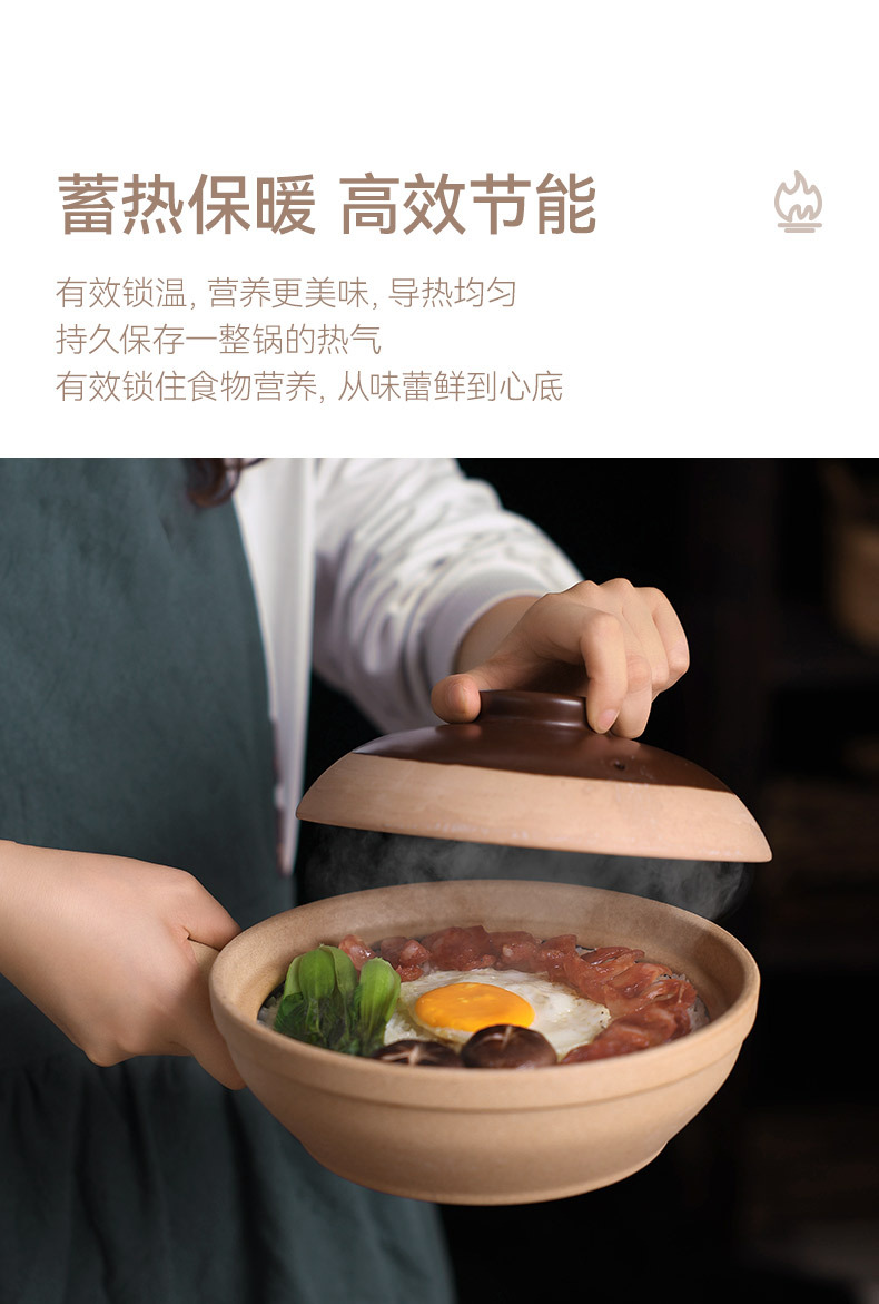 Youdaoplaceholder0 old-fashioned unglazed household gas handle small dry pot, high-temperature resistant charcoal stove pot pic 11