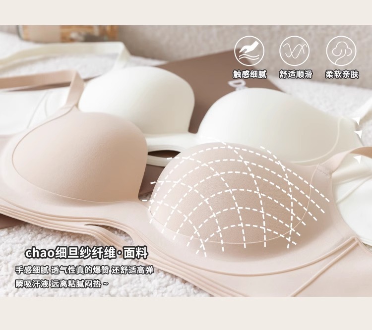 无痕裸感提拉内衣女聚拢小胸显大收副乳防下垂软支撑无钢圈文胸罩详情19