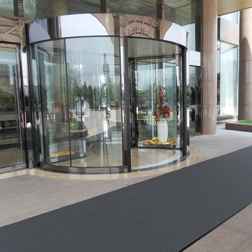 Yiwu Jietai PVC anti-slip floor mat, custom-made carpet, hotel corridor carpet, entrance hall double-striped foot mat wholesale pic 4