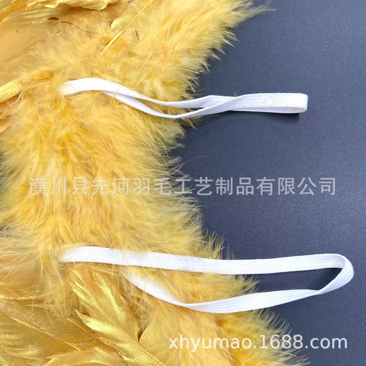 金色银色羽毛天使翅膀六一儿童节狂欢节万圣节圣诞节舞台表演走秀                              详情10