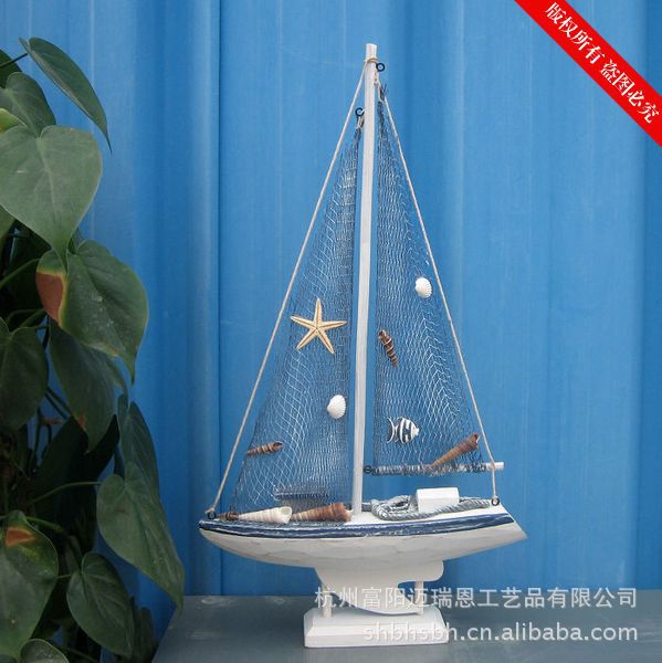 渔网帆船 地中海 家居饰品 船模 创意家居摆件 单帆船 MA04326详情27