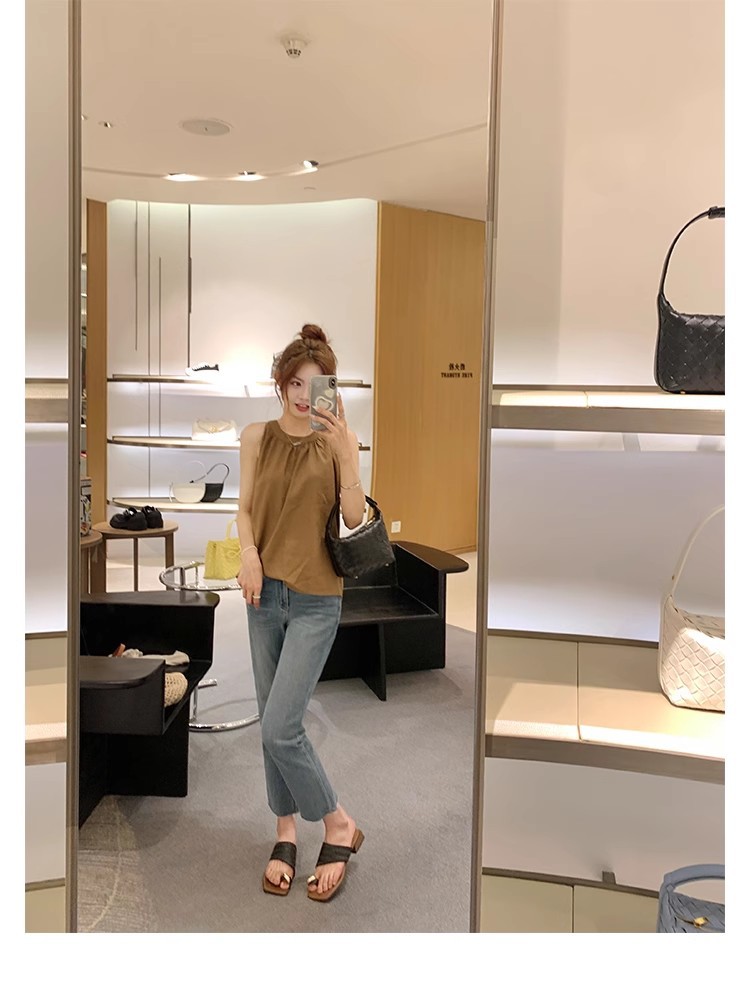 葡萄妈夏季新款度假风金属夹脚气质方头草编织套趾凉拖鞋女外穿详情48