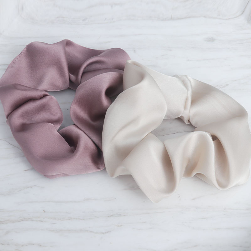 法式缎面猪大肠发圈ins韩系网红真丝女简约复古肥肠头绳可爱日系详情4