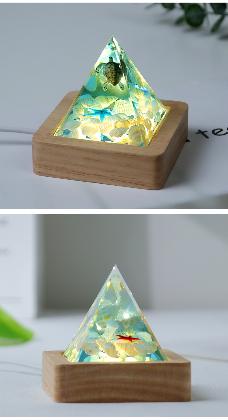 Foreign trade Marine micro-landscape resin handicrafts, night light ornaments, healing student friends, classmate souvenirs and gifts pic 7