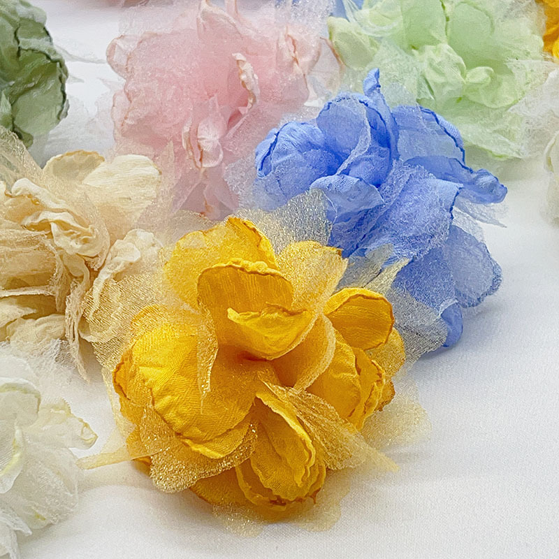 定单专属链接布艺烧边手工花朵配件欧根纱胸花鞋帽花服装花朵辅料详情5